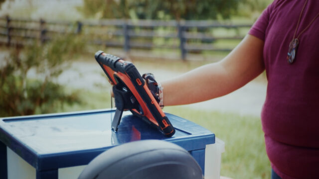 Detail shot for an app project filmed at Sinkland Farms.